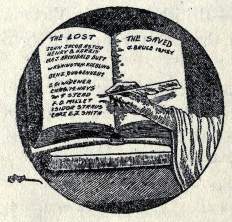 Titanic disaster editorial cartoon 1912 (13) Titanic disaster editorial cartoon 1912 (13)