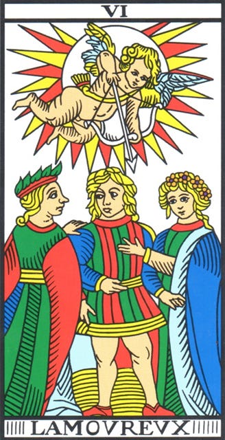 The Lovers - Tarot of Marseilles. Some meanings