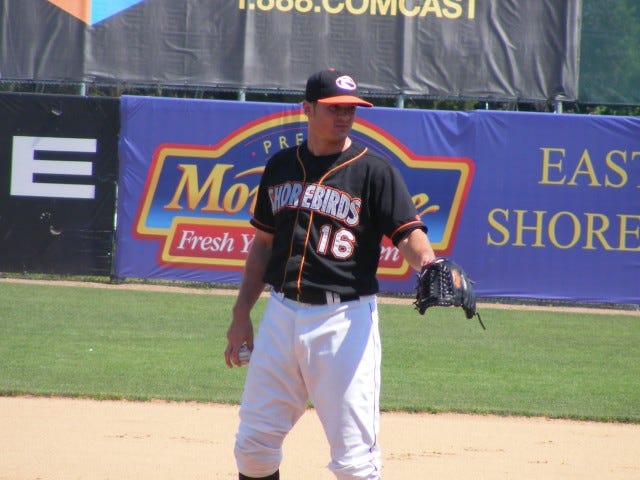 It's not where we've come to expect to see Brendan Monaghan - usually he's on the receiving end of pitches. But in two mop-up appearances as a relief pitcher Monaghan is unscored upon, even without breaking 80 on the radar gun. This was his first pitching appearance back on July 1st.