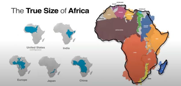 Africa is bigger than many people realise
