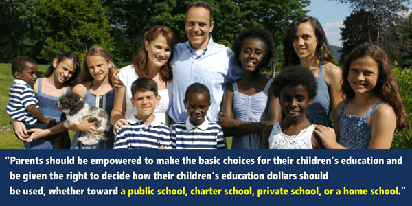Matt Bevin advocates for complete school choice including home school!