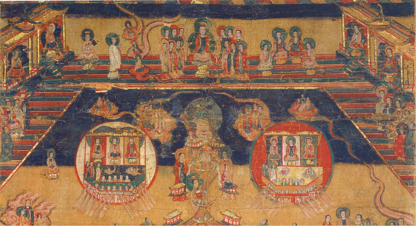 Heaven scene from the Manichaean Diagram