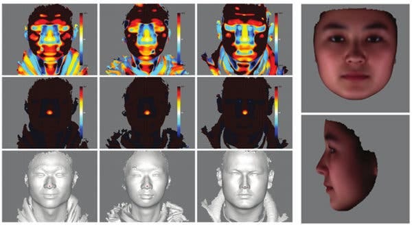 Images from a study in 2013 on 3-D human facial images.
