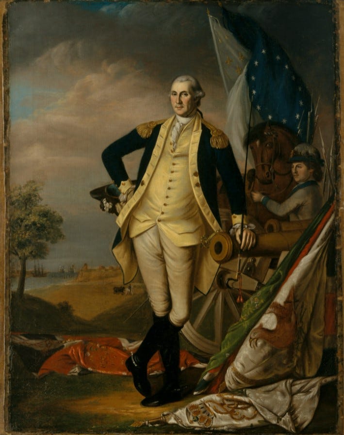 George Washington, by James Peale after Charles Willson Peale; 1782.