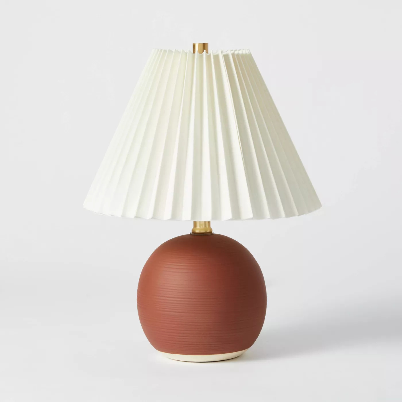 Oval Table Lamp with Pleated Shade Red - Threshold™ designed with Studio McGee - image 1 of 9