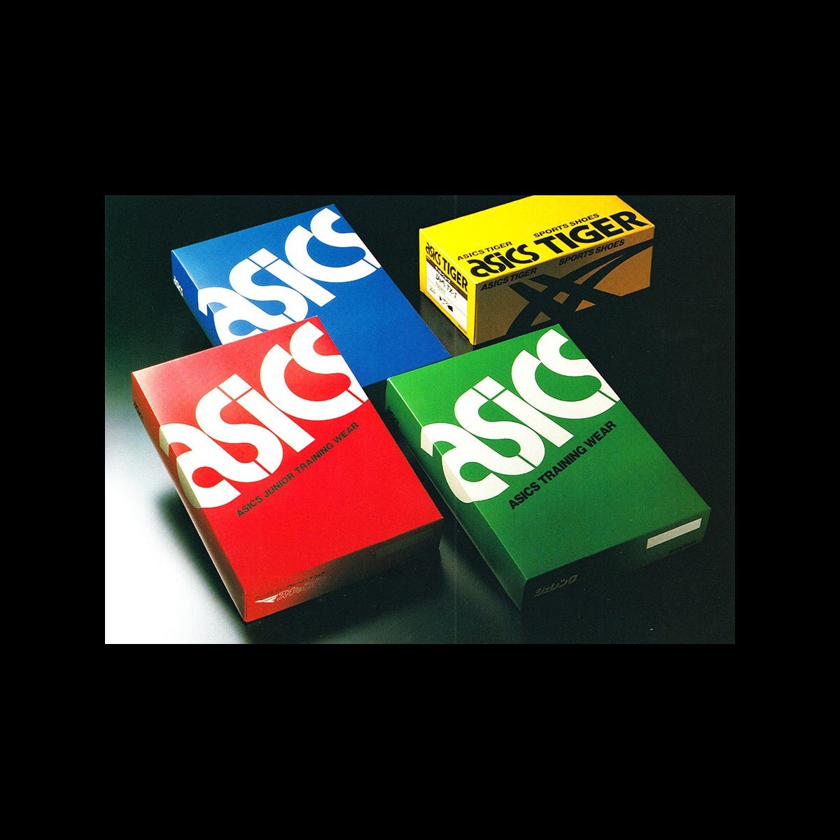 ASICS logo and packaging design, 1970s, Herb Lubalin, LogoArchive Logo Histories