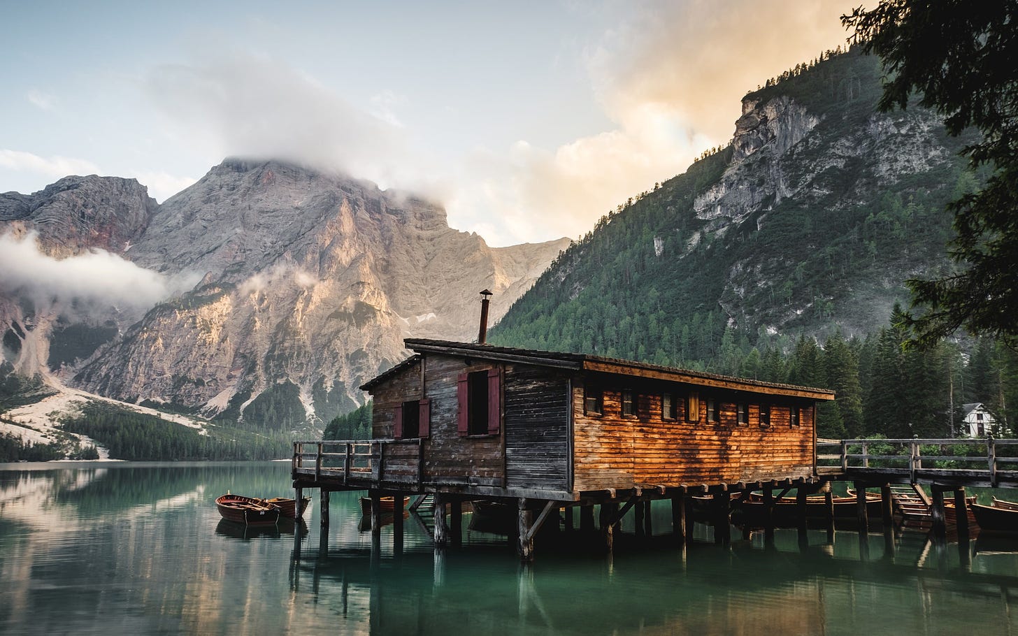 cabin and body of water #nature #trees #water #house #Italy South ...
