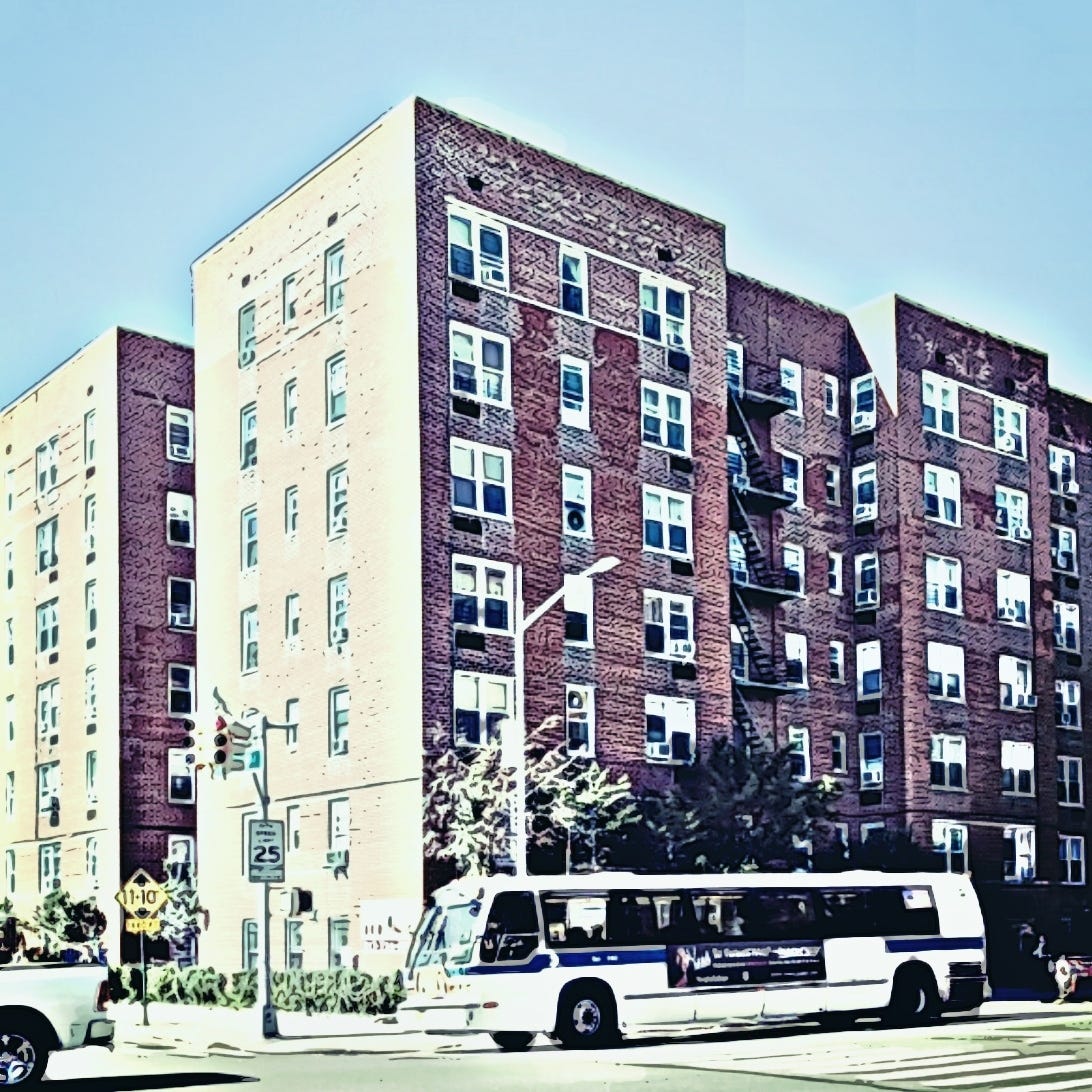 A photo illustration of the Brooklyn apartment building where Martin Shkreli spent his childhood.