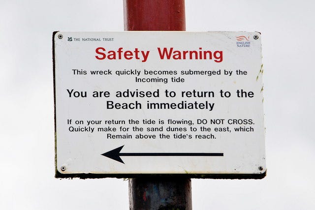 SS Vina - Safety warning sign by Julian Dowse