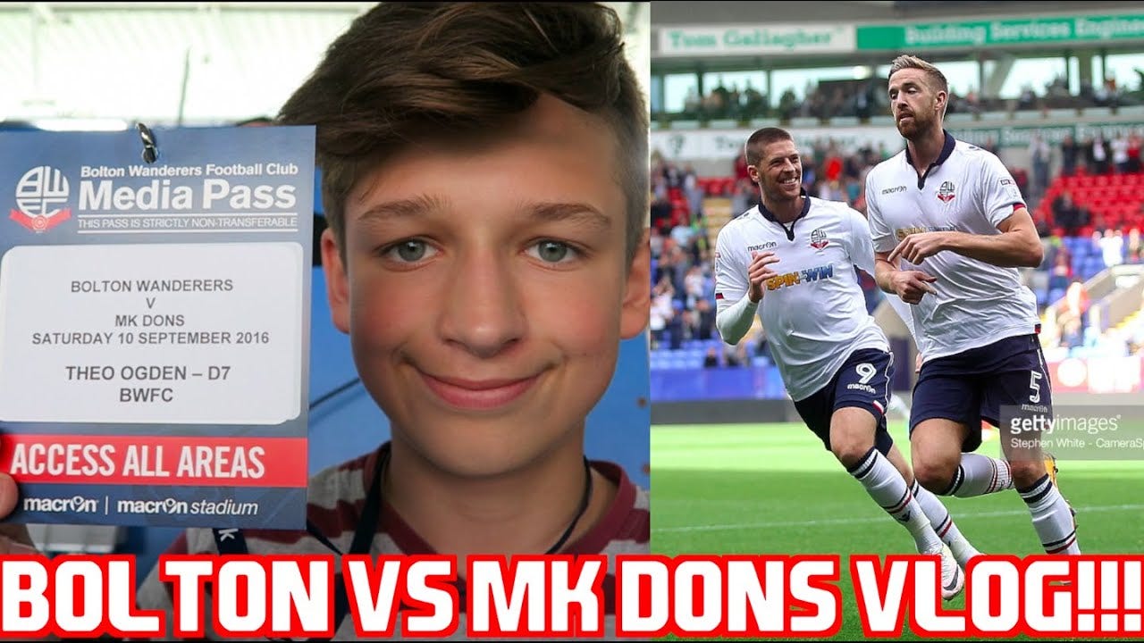 BOLTON VS MK DONS VLOG!!! VIP ALL AREA ACCESS! - YouTube
