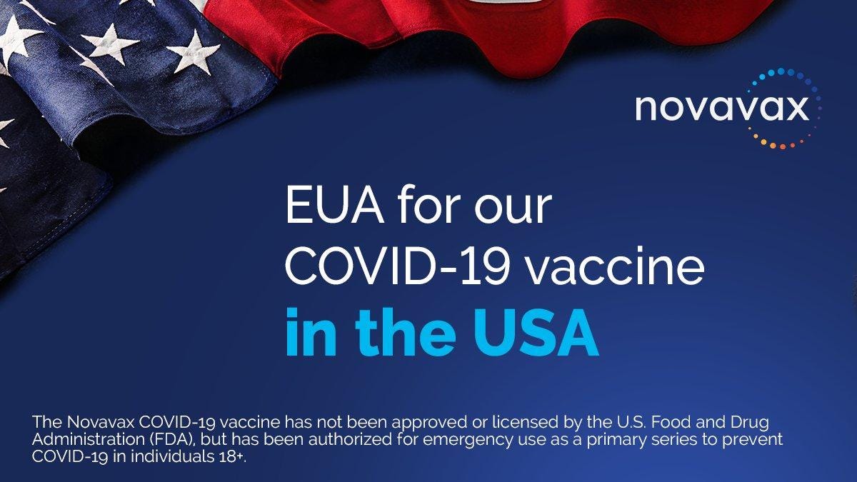Novavax on Twitter: "The Novavax COVID-19 vaccine has not been approved or  licensed by the U.S. Food and Drug Administration (FDA), but has been  authorized for emergency use as a primary series