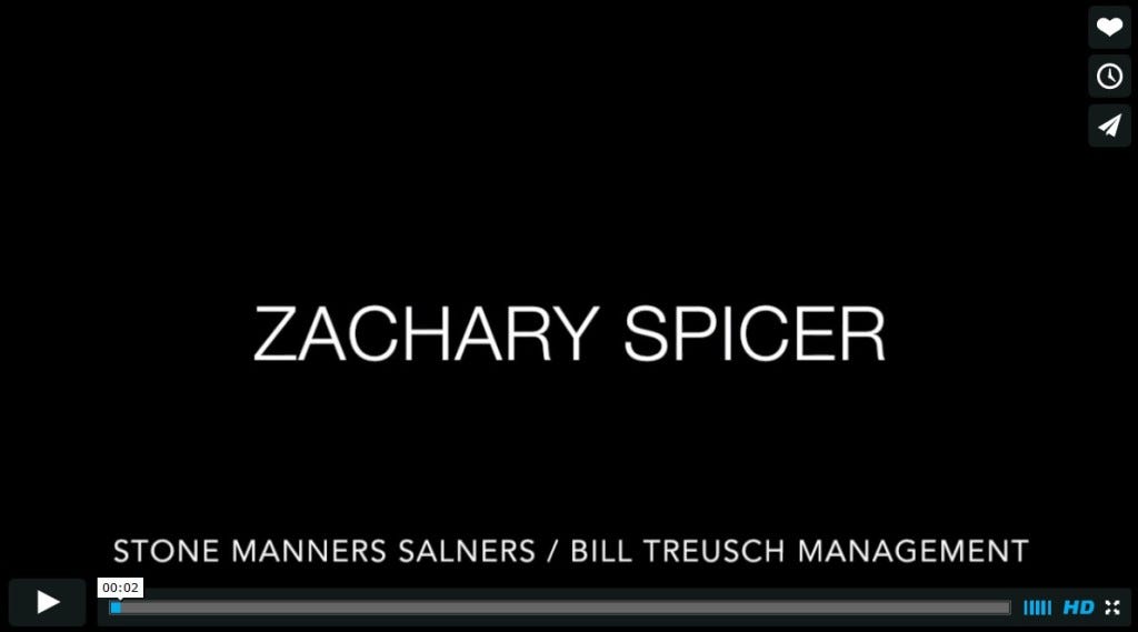 Zachary Spicer's television demo reel.