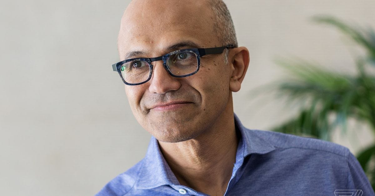 Microsoft CEO Satya Nadella now doubles as the company&#39;s chairman - The  Verge