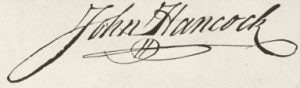 Image of John Hancock's signature.