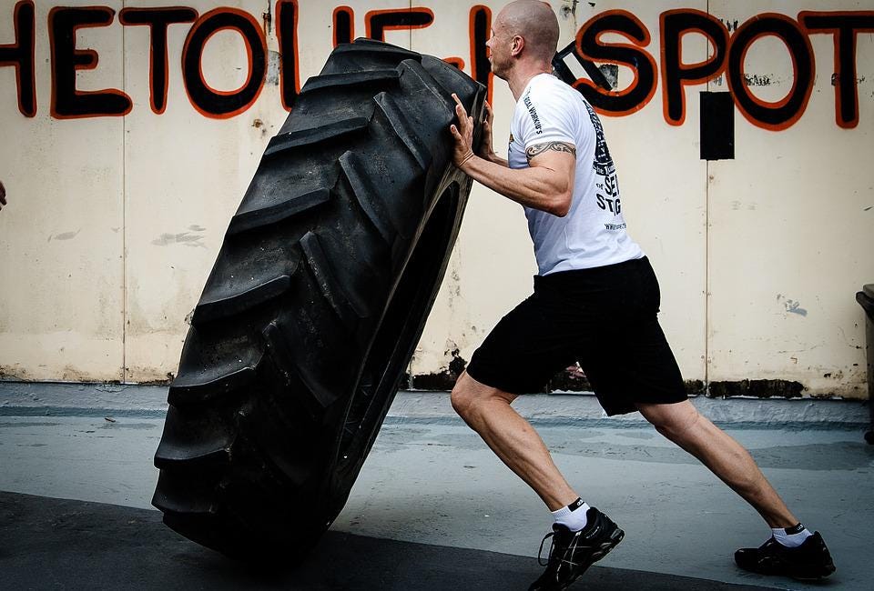 Tyre Flipping, Hardcore Training, Crossfit, Fitness