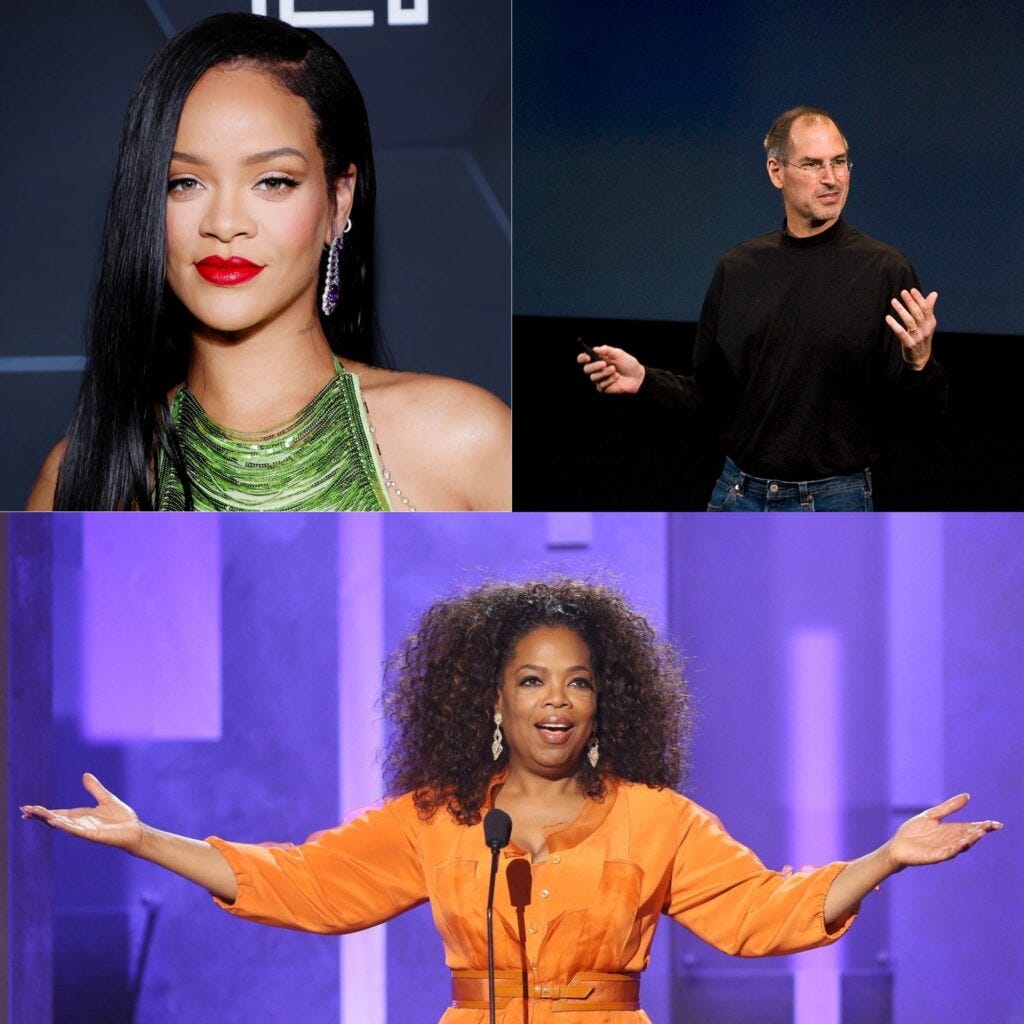 My invisible council - photo set of Rihanna, Steve Jobs and Oprah. 