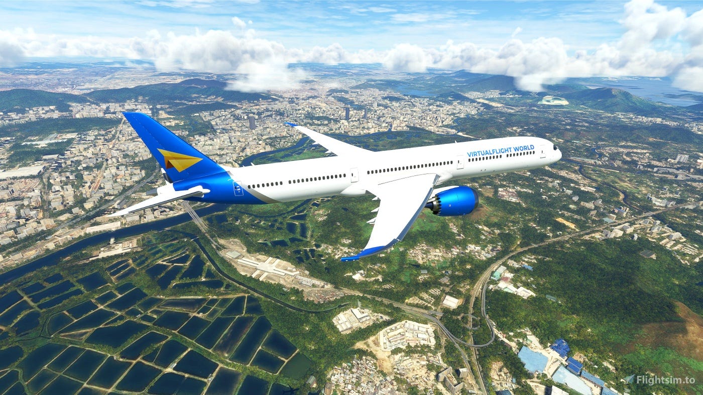 Boeing 787-10 VirtualFlight World Livery Microsoft Flight Simulator