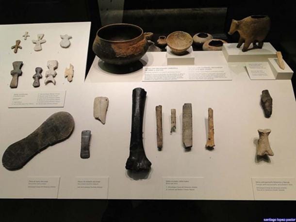 Some of the artifacts found at the Los Millares site at the National Archaeological Museum, Madrid.