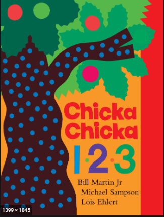 The cover of the picture book, “Chicka Chicka 123” by Bill Martin Jr, Michael Sampson and Lois Ehlert. 