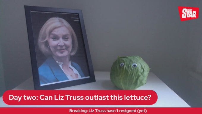 Can Liz Truss outlast a lettuce, UK tabloid asks in Twitter post | Reuters