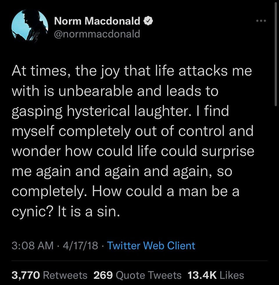 We love you, Norm : NormMacdonald