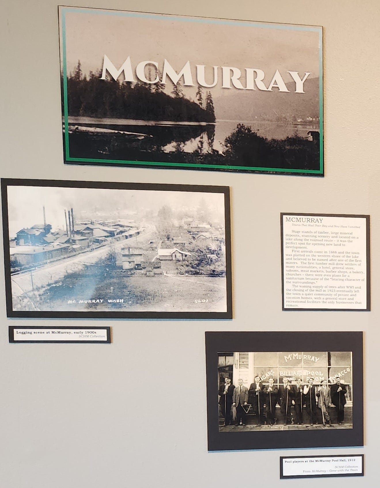 images of McMurray mills and pool hall