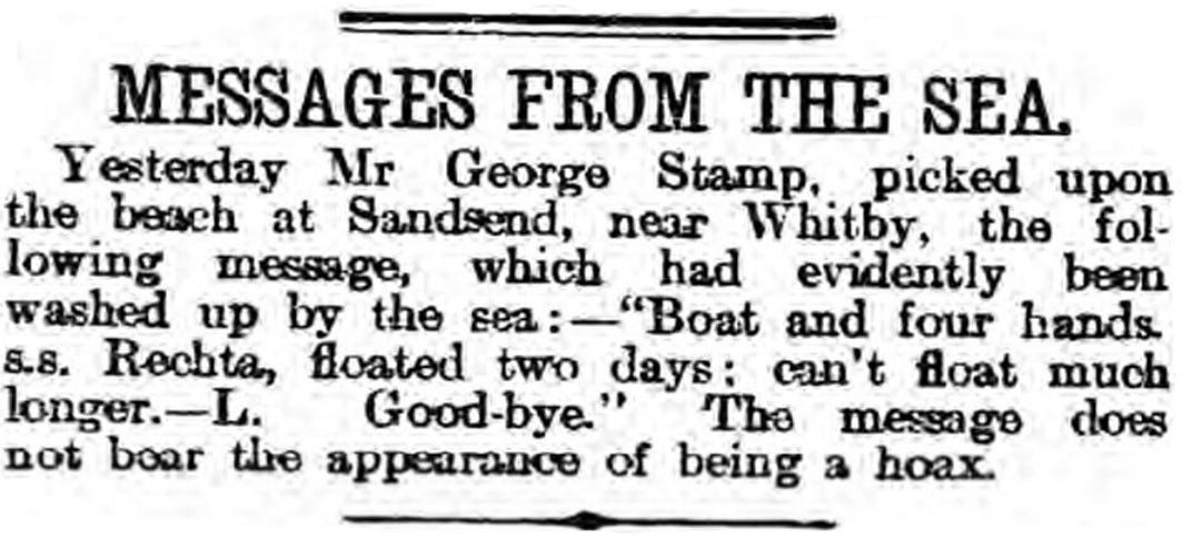 Messages from the Sea newspaper clipping