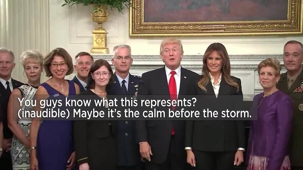 What does President Trump&#39;s comment about &#39;calm before the storm&#39; really  mean? - YouTube