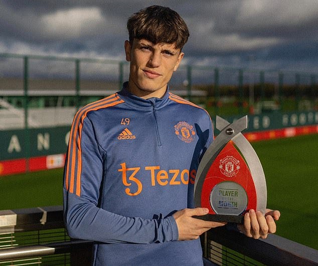 Alejandro Garnacho wins Manchester United's Player of the Month award |  Daily Mail Online