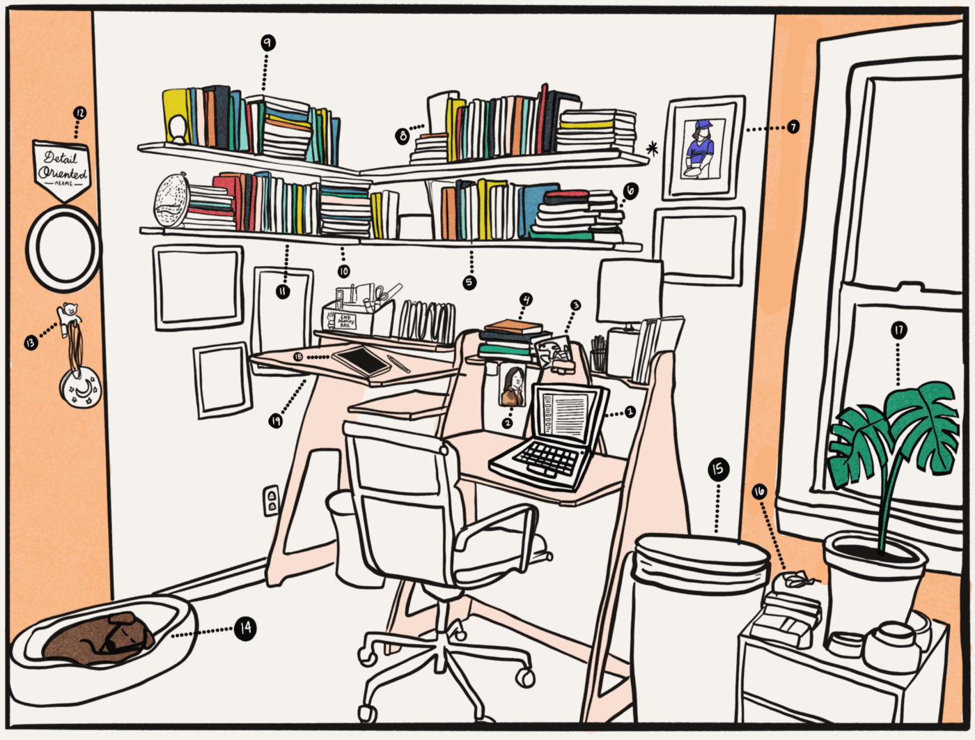 Two images of the same workspace. In one frame the workspace is clean and organized In the other frame the workspace is disorganized and messy.
