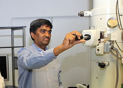 Dr. Vijay Rangari in Lab