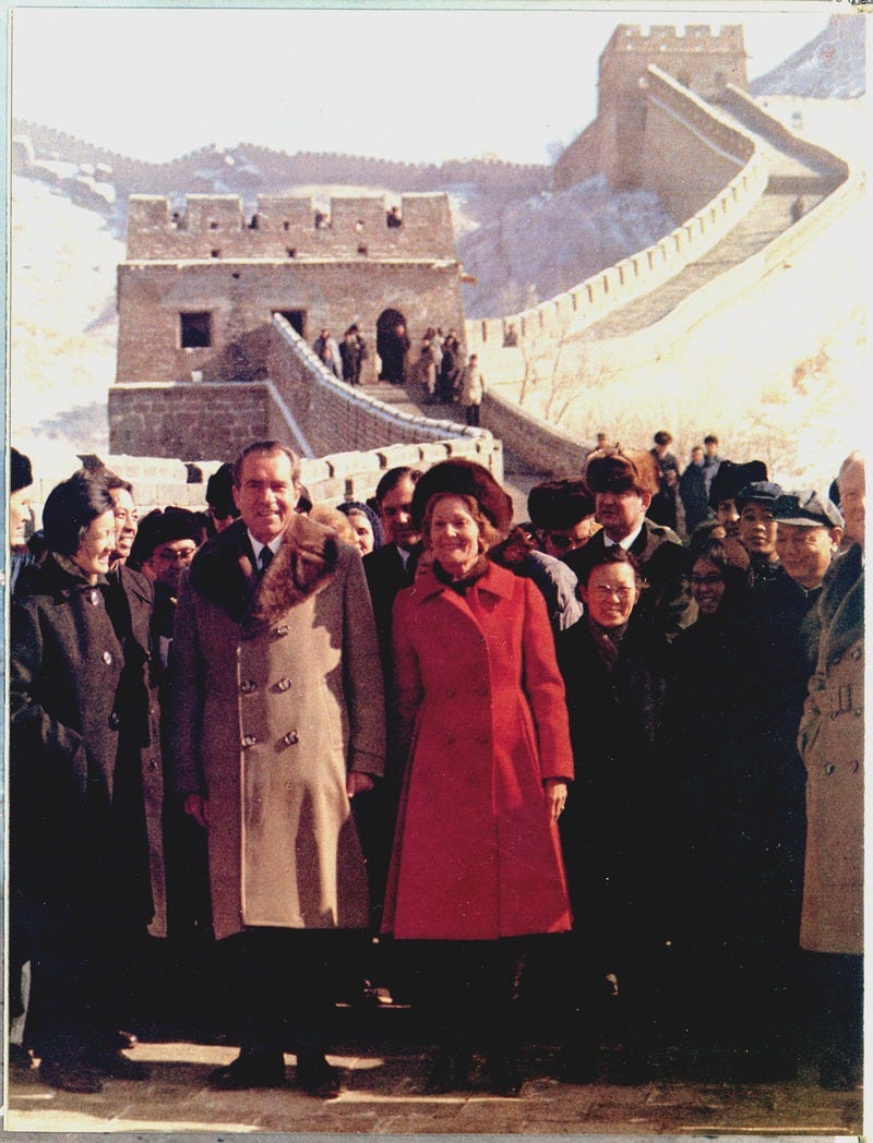President and Mrs. Nixon visit the Great Wall of China and the Ming tombs - NARA - 194421.tif