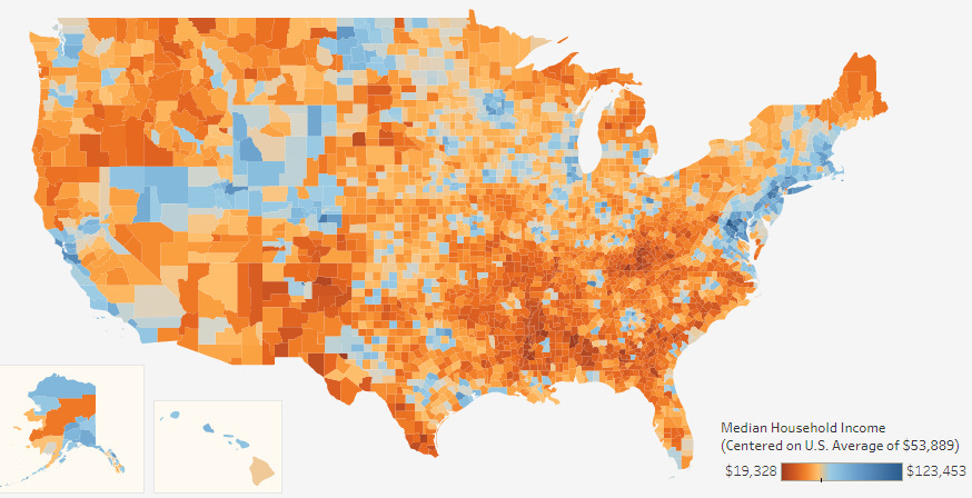 Interactive: Visualizing Median Income For All 3,000+ U.S ...