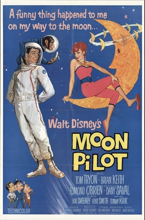 Original theatrical release poster for Walt Disney's Moon Pilot