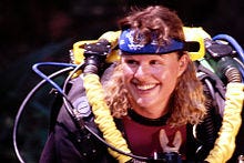 Jill Heinerth with rebreather