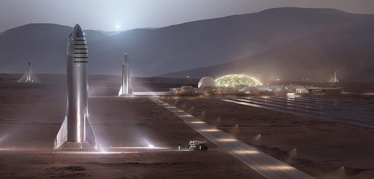 Starship on Mars (SpaceX)