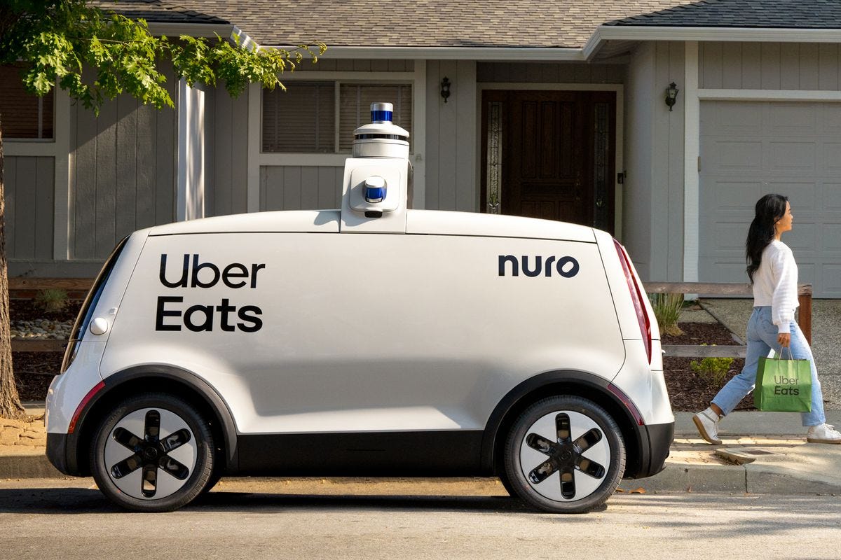 The two companies will deploy robot delivery pods in California and Texas. 