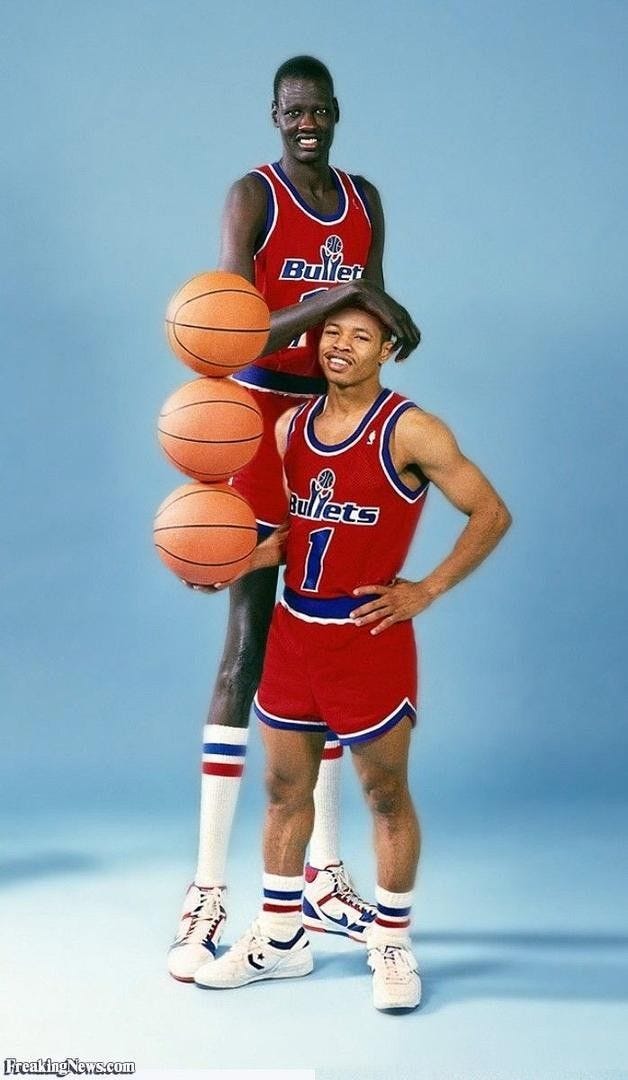 Manute Bol & Muggsy Bogues. Washington Bullets | Basketball players, Funny  basketball memes, Sports basketball