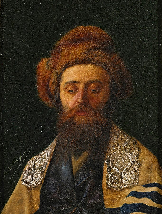Isidor Kaufmann Painting - Portrait of a Rabbi with Tallit by Isidor Kaufmann