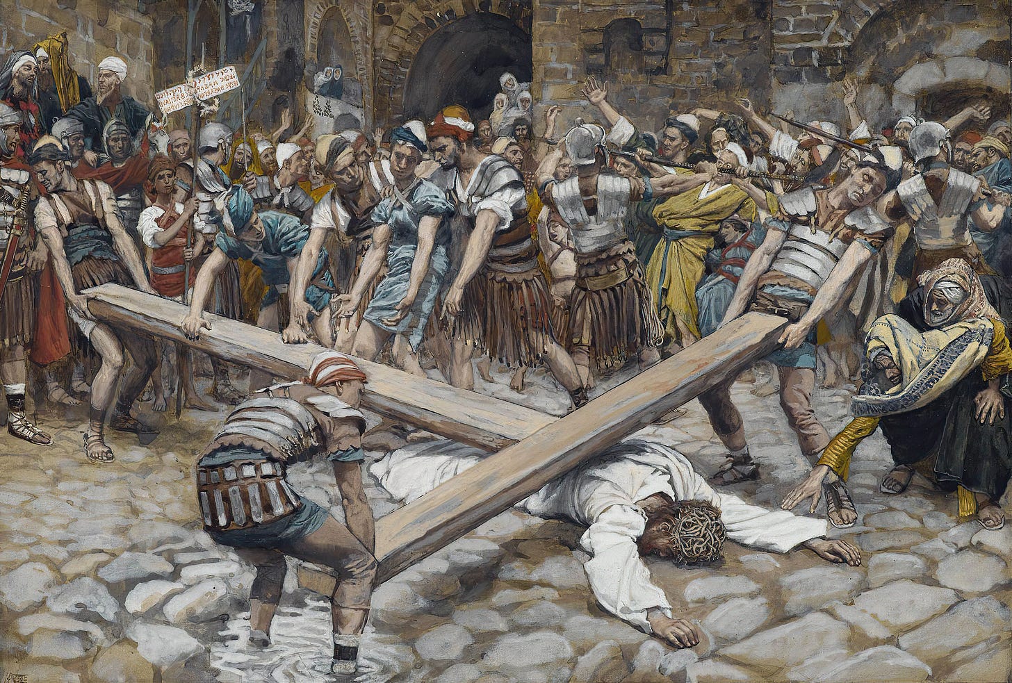 Simon the Cyrenian Compelled to Carry the Cross with Jesus (1886-1894) by James Tissot