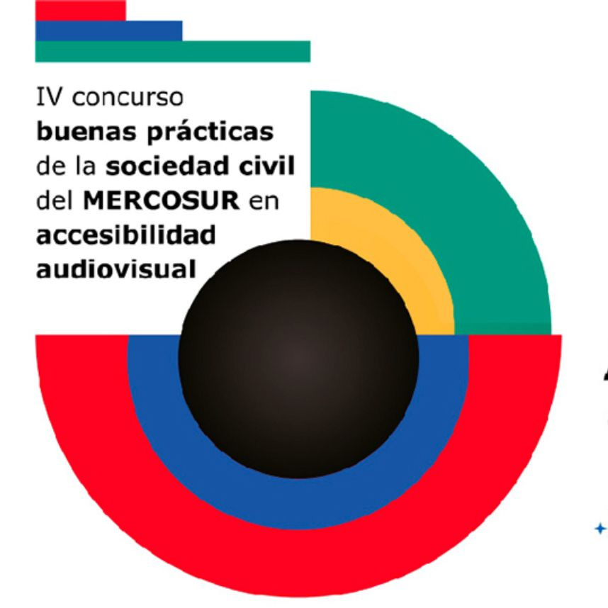 Logo do prêmio IV buenas practicas de la sociedad civil del Mercosur en acessibilidade audiovisual
