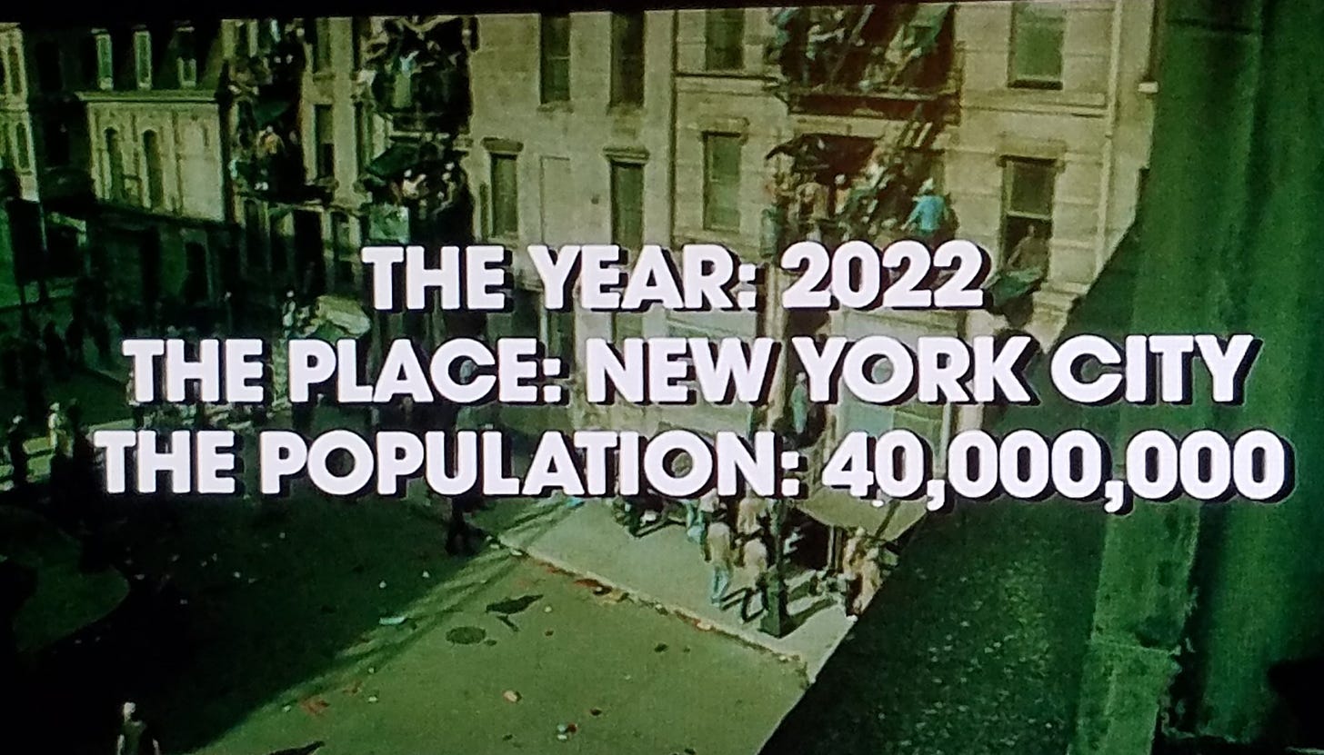 Greg Giroux on Twitter: &quot;Soylent Green (1973), on TCM now, set in 2022  #itspeople https://t.co/orAqkHQRpM&quot; / Twitter
