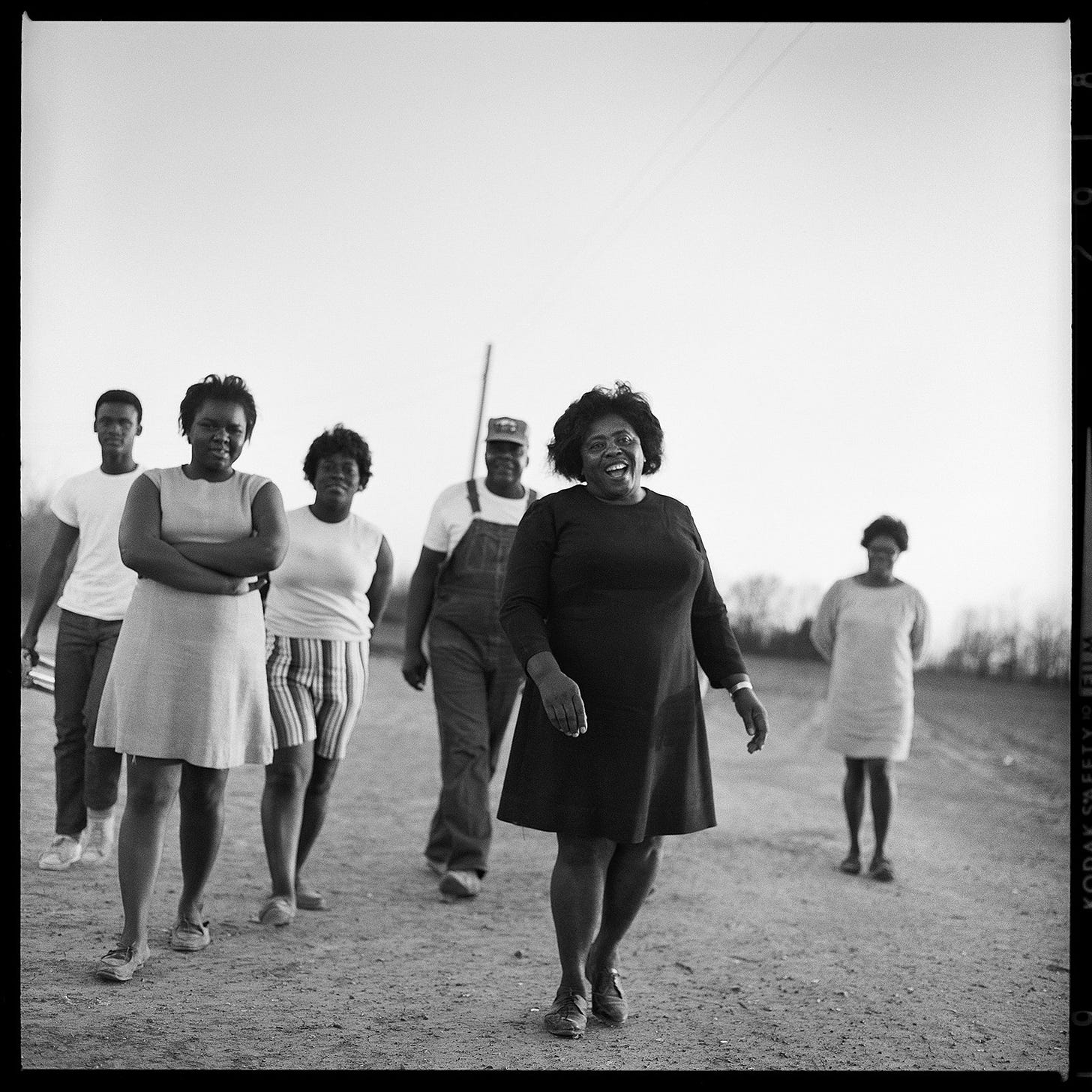 Fannie Lou Hamer, center, with husband Pap, rear, and friends. Photo © Bruce Davidson/Magnum Photos 1970