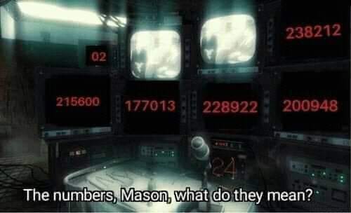 The Numbers Mason. What do they mean?! : r/gaming