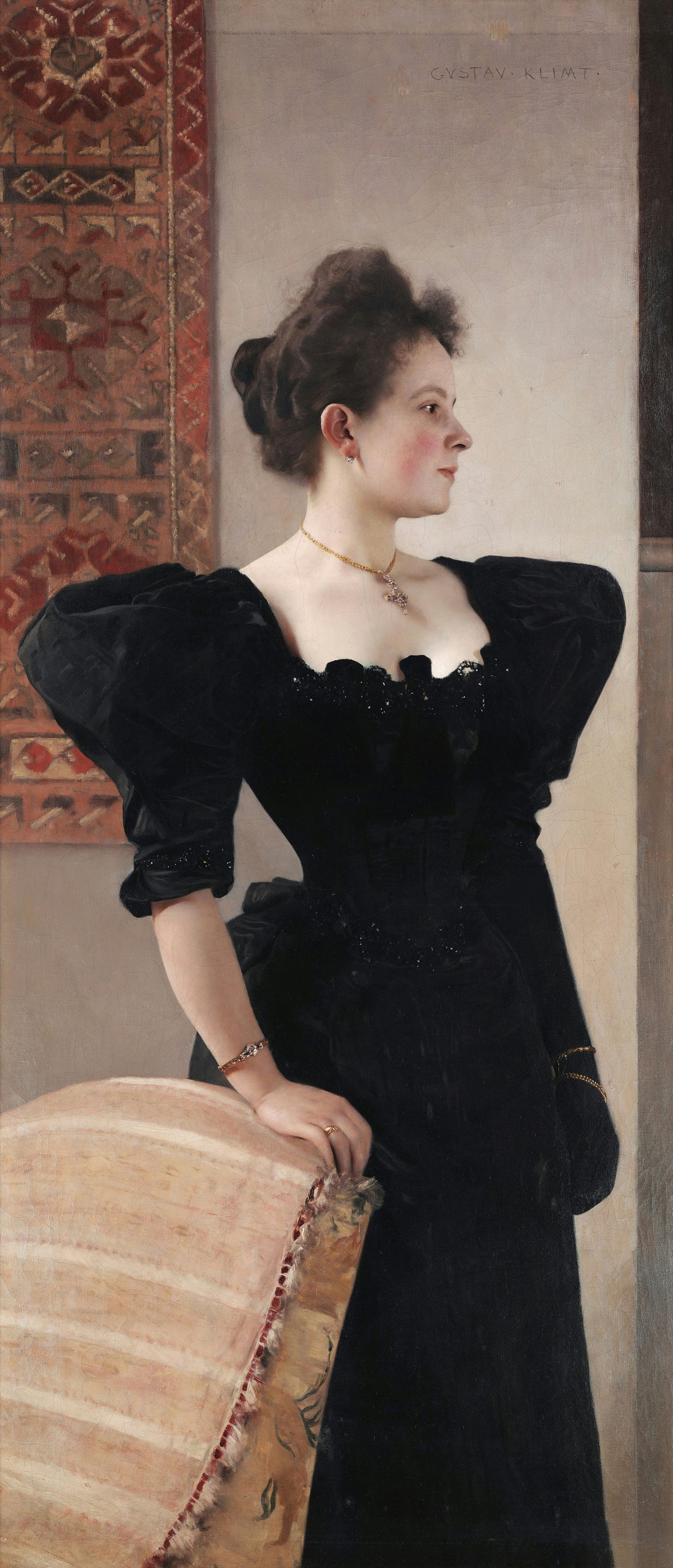 Portrait of a lady (1894) by  Gustav Klimt