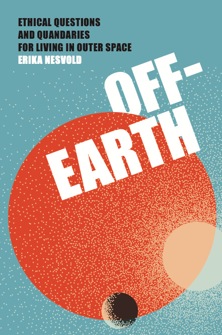 Cover of the Off-Earth book, showing an orange cartoon planet against a blue-green background, with the title text in white