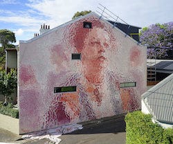 Fintan Magee mural in Sydney