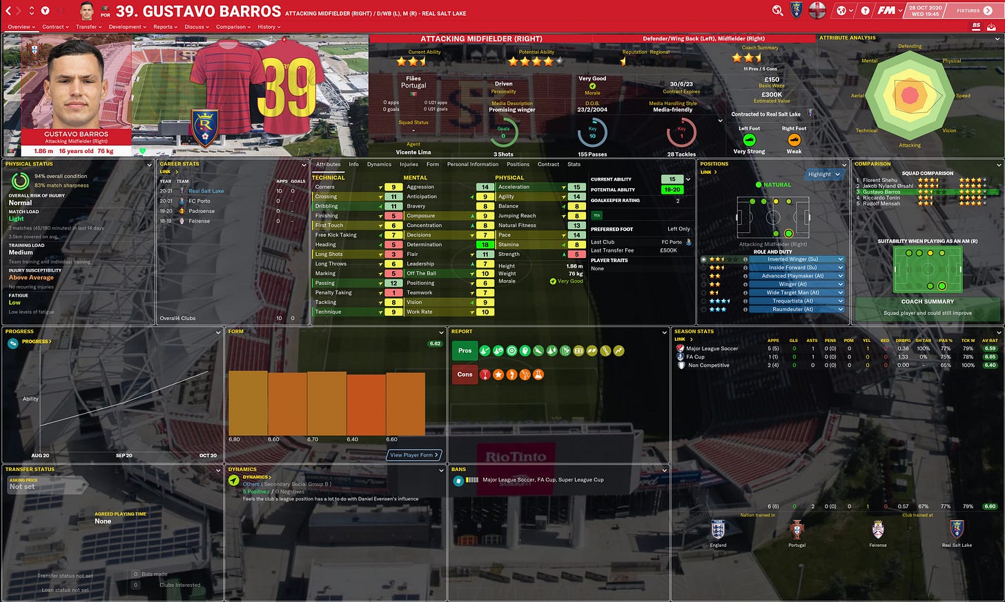Football Manager 2021 Gustavo Barros