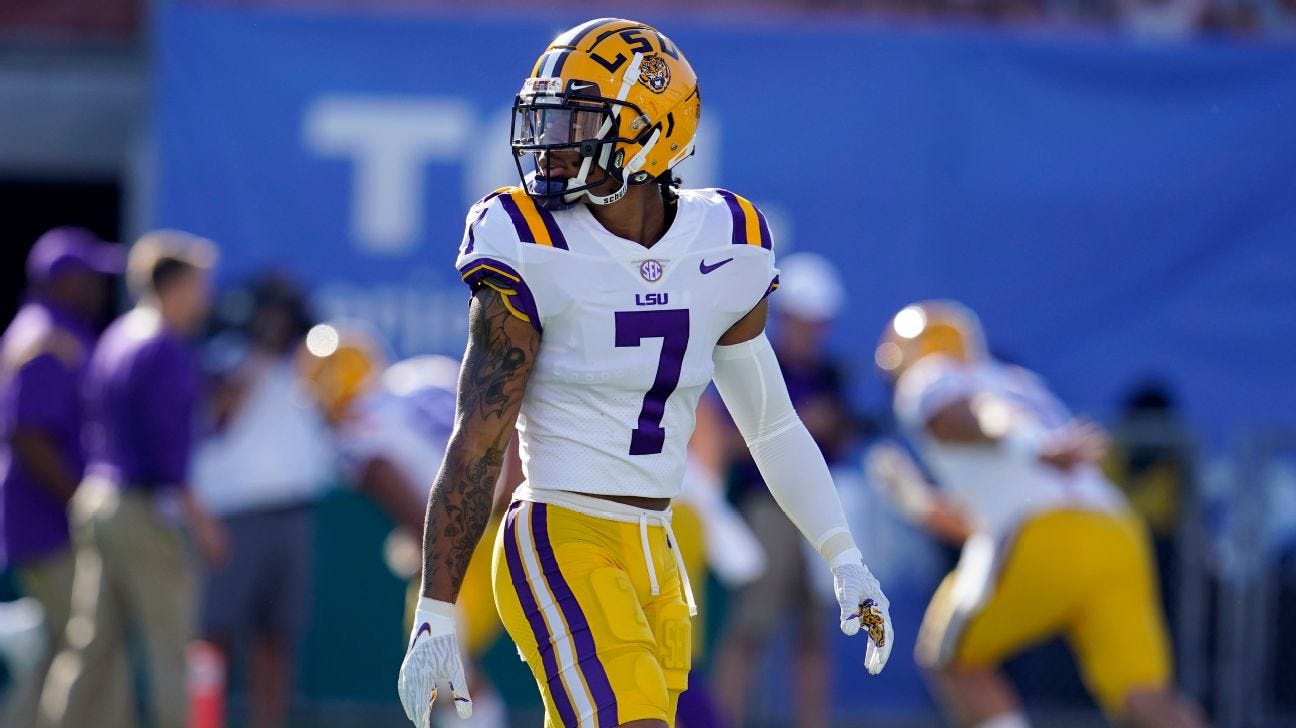LSU CB Derek Stingley Jr. still recovering from Lisfranc injury, won't work  out at NFL combine