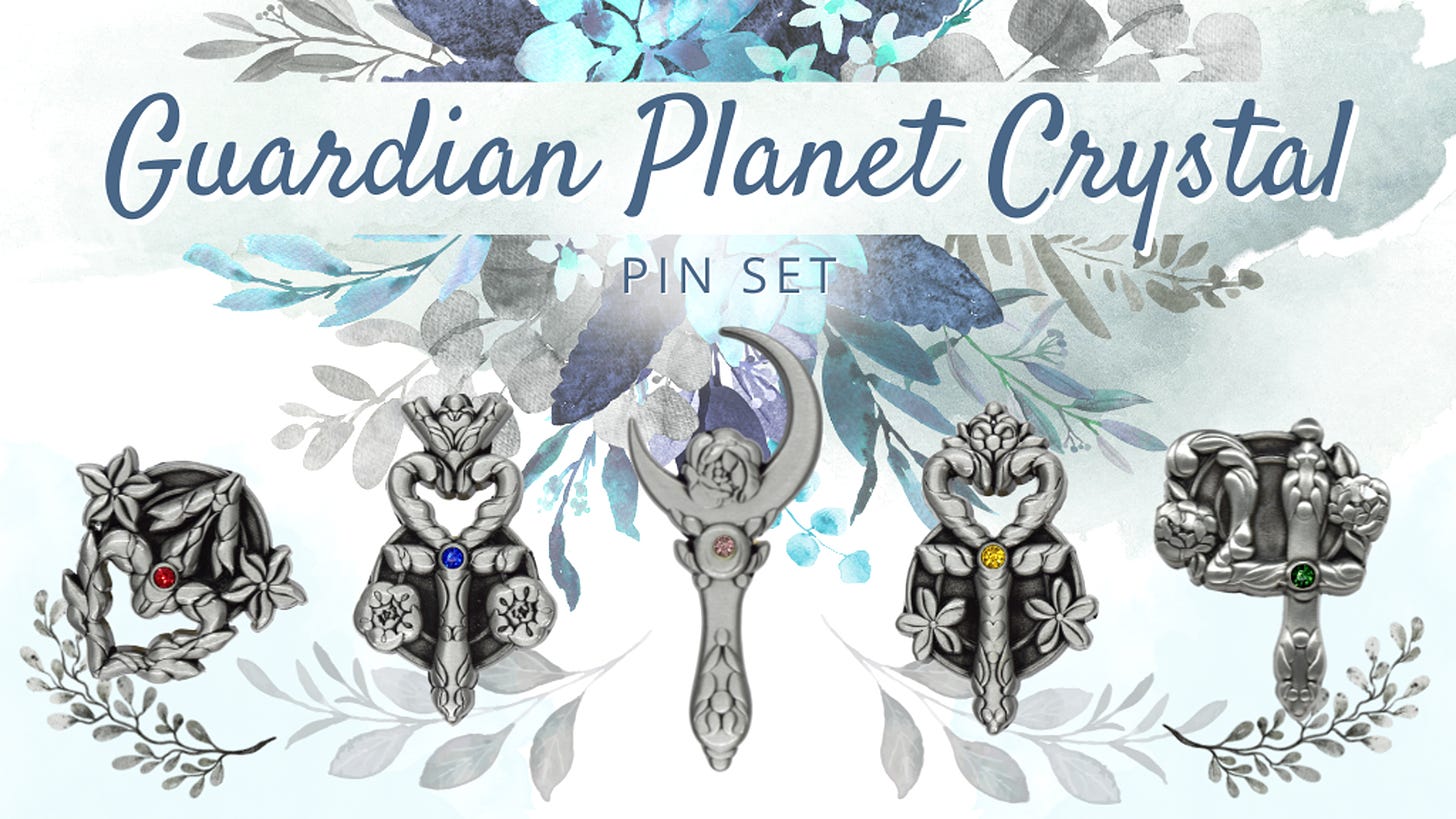 Guardian Planet Crystal Pin Set